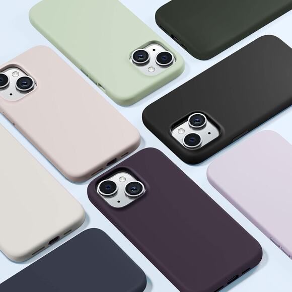 Mkeke Magnetic iPhone 14/13 Case Liquid Silicone Shockproof Protective Cover Blk - Picture 9 of 9